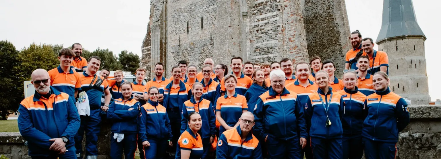 Bénévoles Protection Civile lors d'une formation